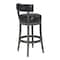Armen Living Corbin 30" Bar Height Swivel Onyx Faux Leather and American Gray Wood Bar Stool LCCBBAGRON30 - alternate 2